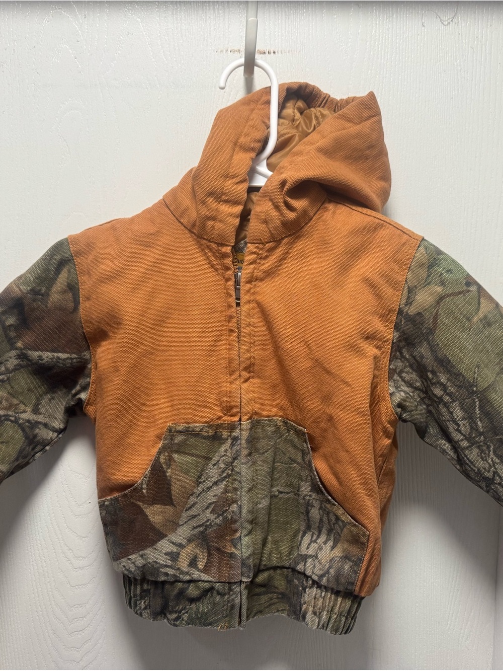 Outdoor Habitat Canvas Hooded Jacket with Camo Sleeves